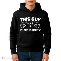 Two Thumbs Up This Guy Has A Fire Bussy Kids Hoodie thumb 4