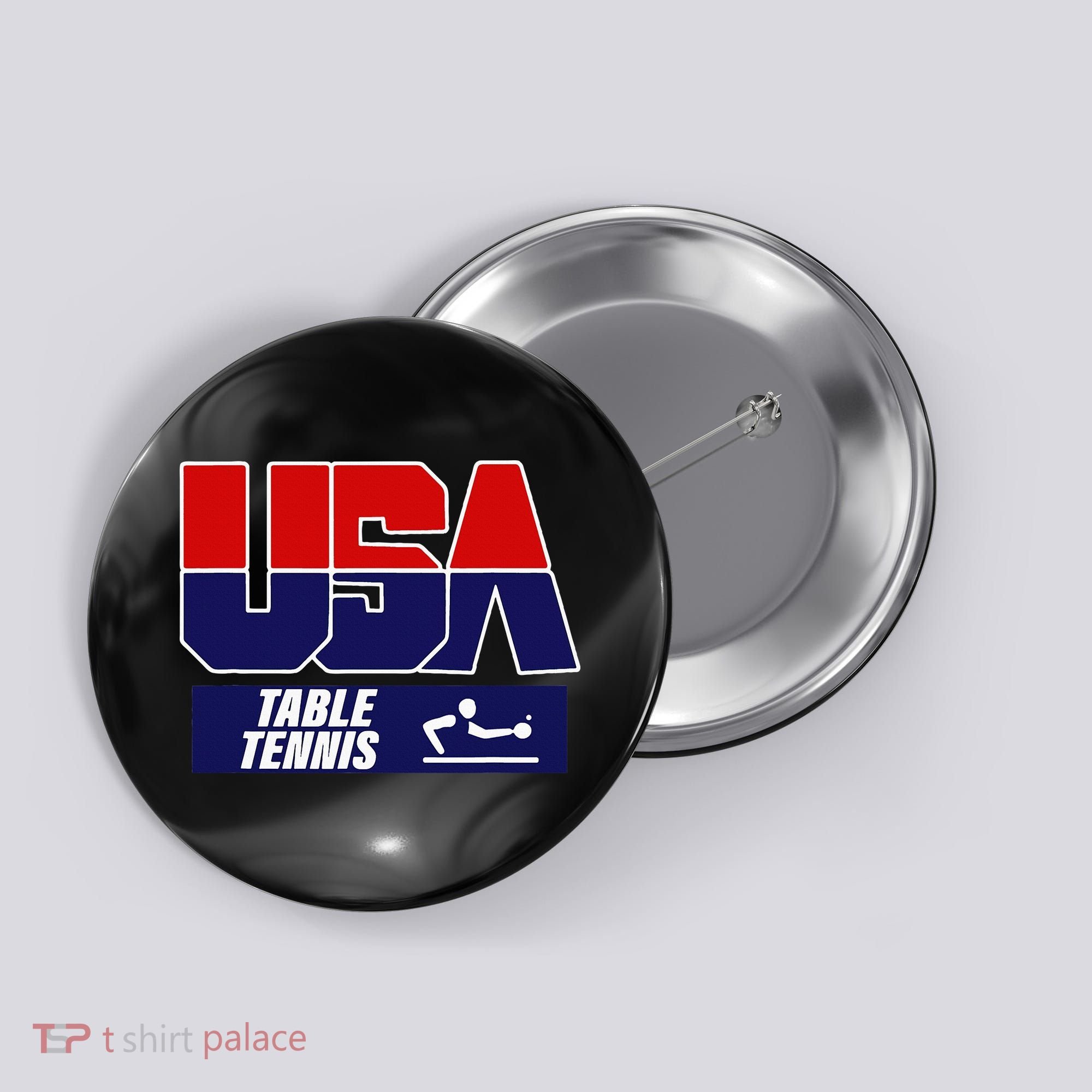 Table Tennis Usa Team Button