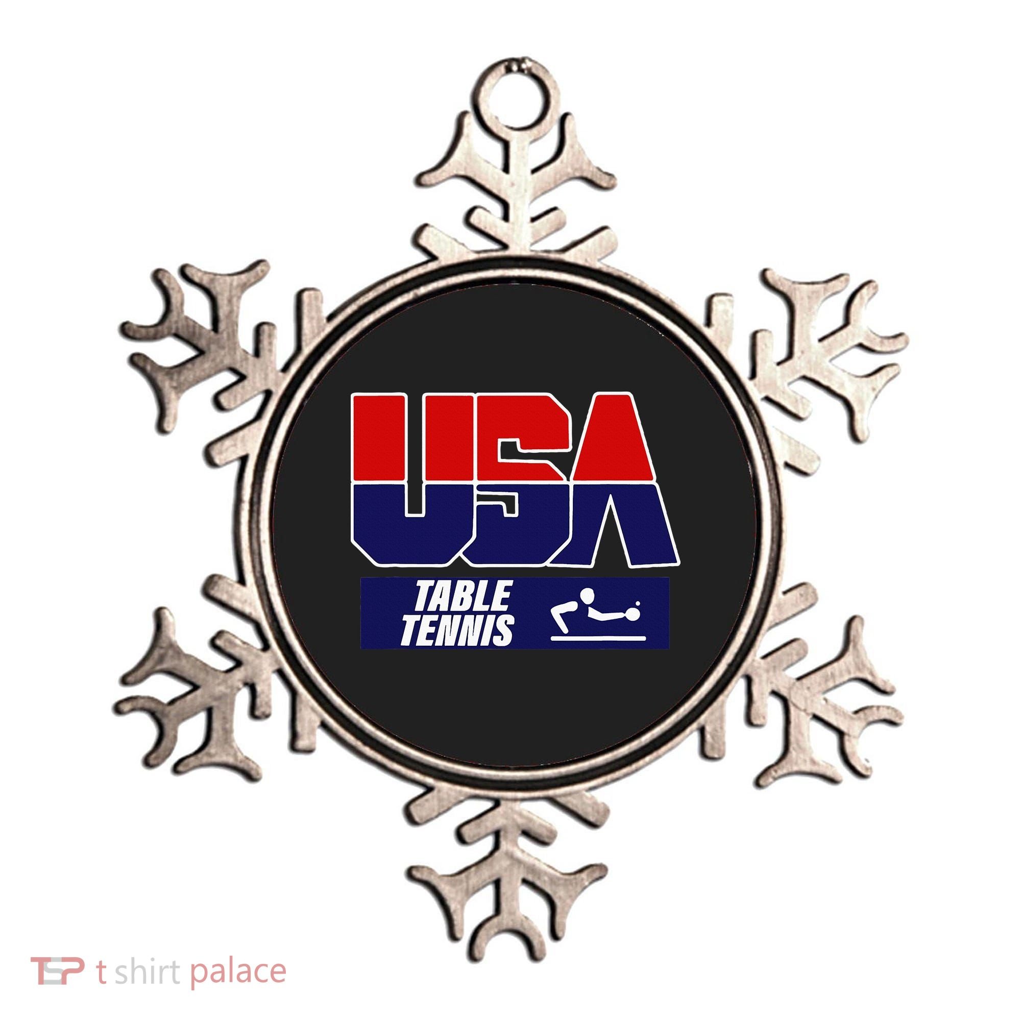 Table Tennis Usa Team Ornament