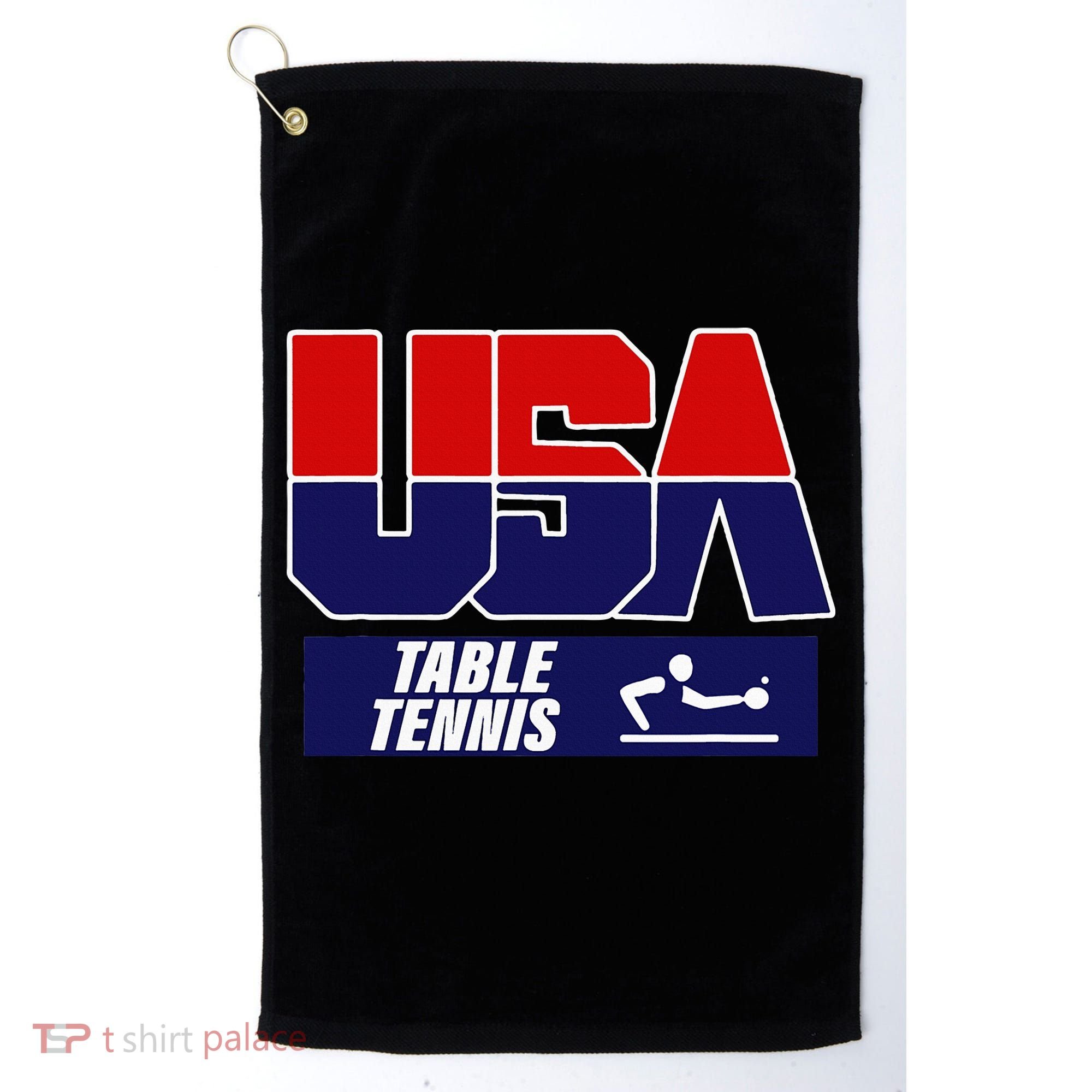 Table Tennis Usa Team Golf Towel
