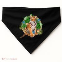 Tropical Tiger Vacation USA-Made Doggie Bandana thumb 0