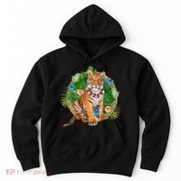 Tropical Tiger Vacation Hoodie thumb 0