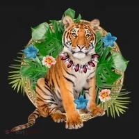 Tropical Tiger Vacation Bucket Hat thumb 4