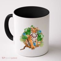 Tropical Tiger Vacation Coffee Mug thumb 0