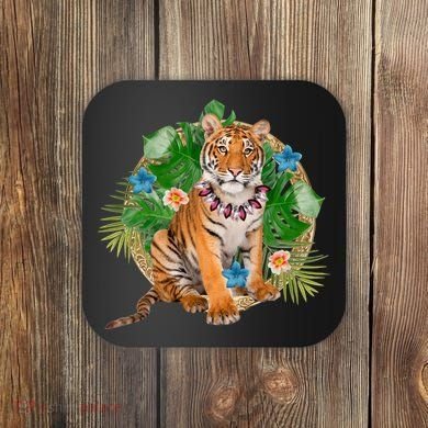 Tropical Tiger Vacation Coaster