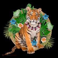 Tropical Tiger Vacation Mousepad thumb 1