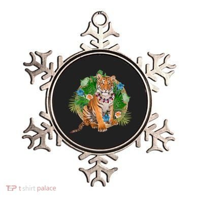 Tropical Tiger Vacation Ornament