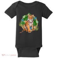 Tropical Tiger Vacation Baby Bodysuit thumb 0