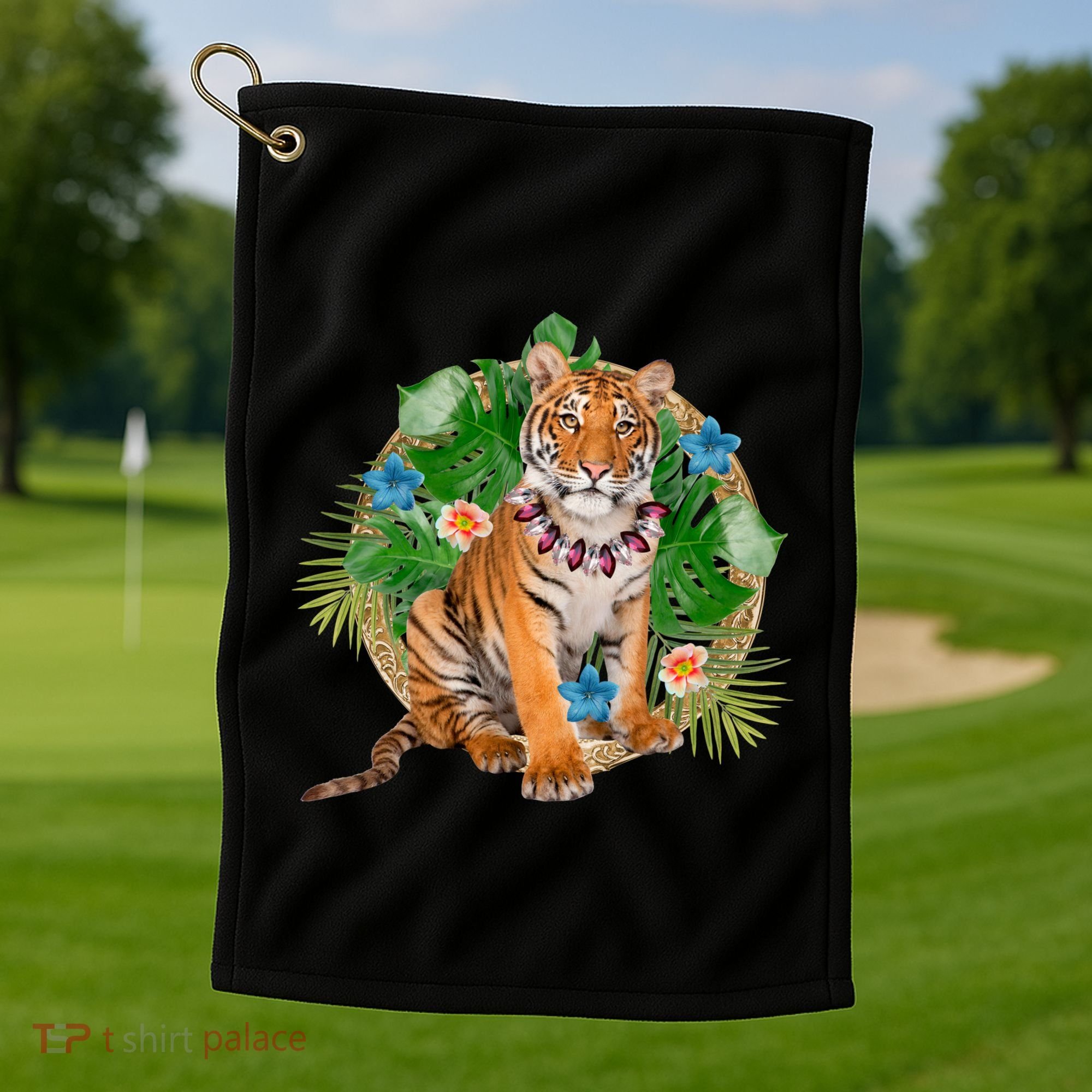 Tropical Tiger Vacation Golf Towel