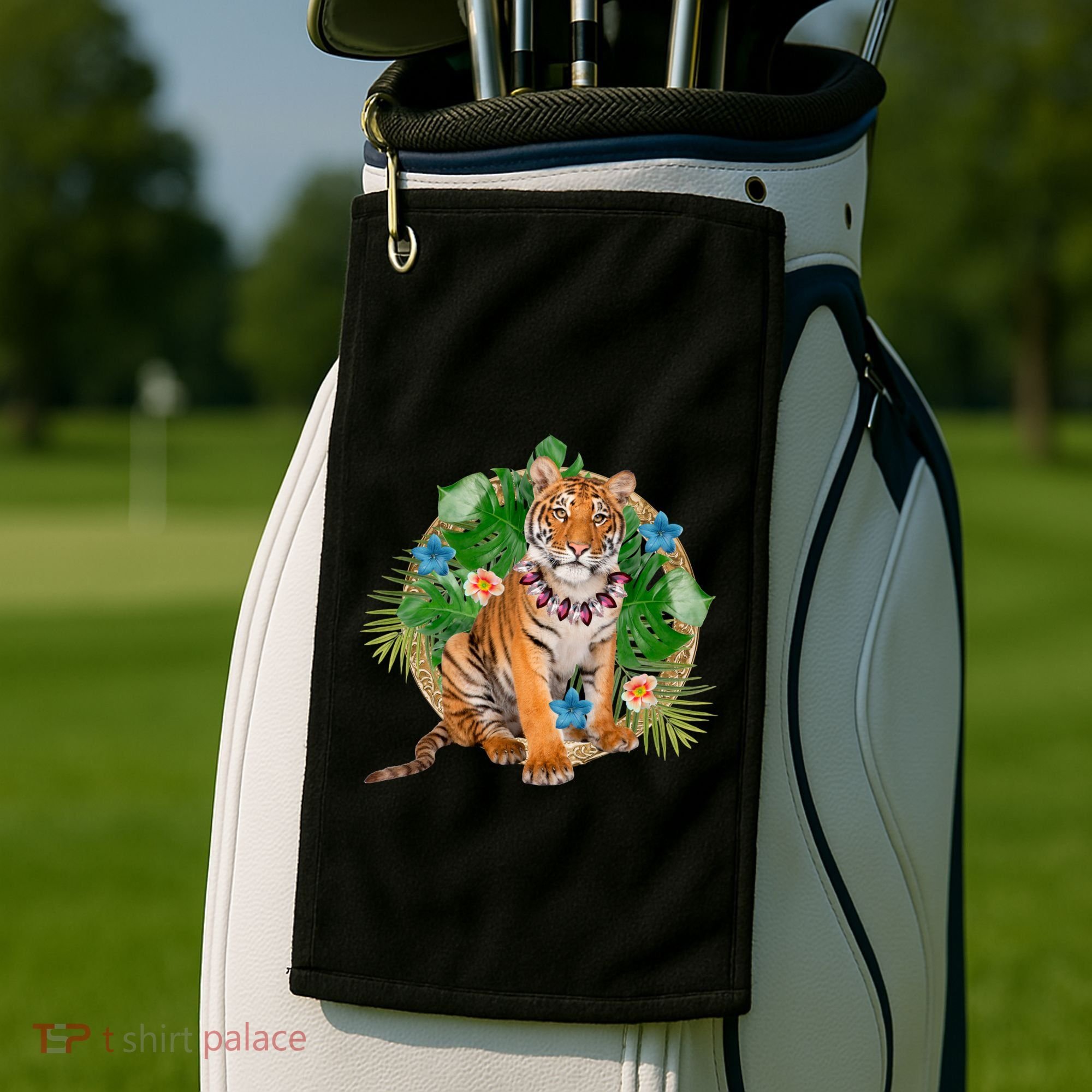 Tropical Tiger Vacation Golf Towel