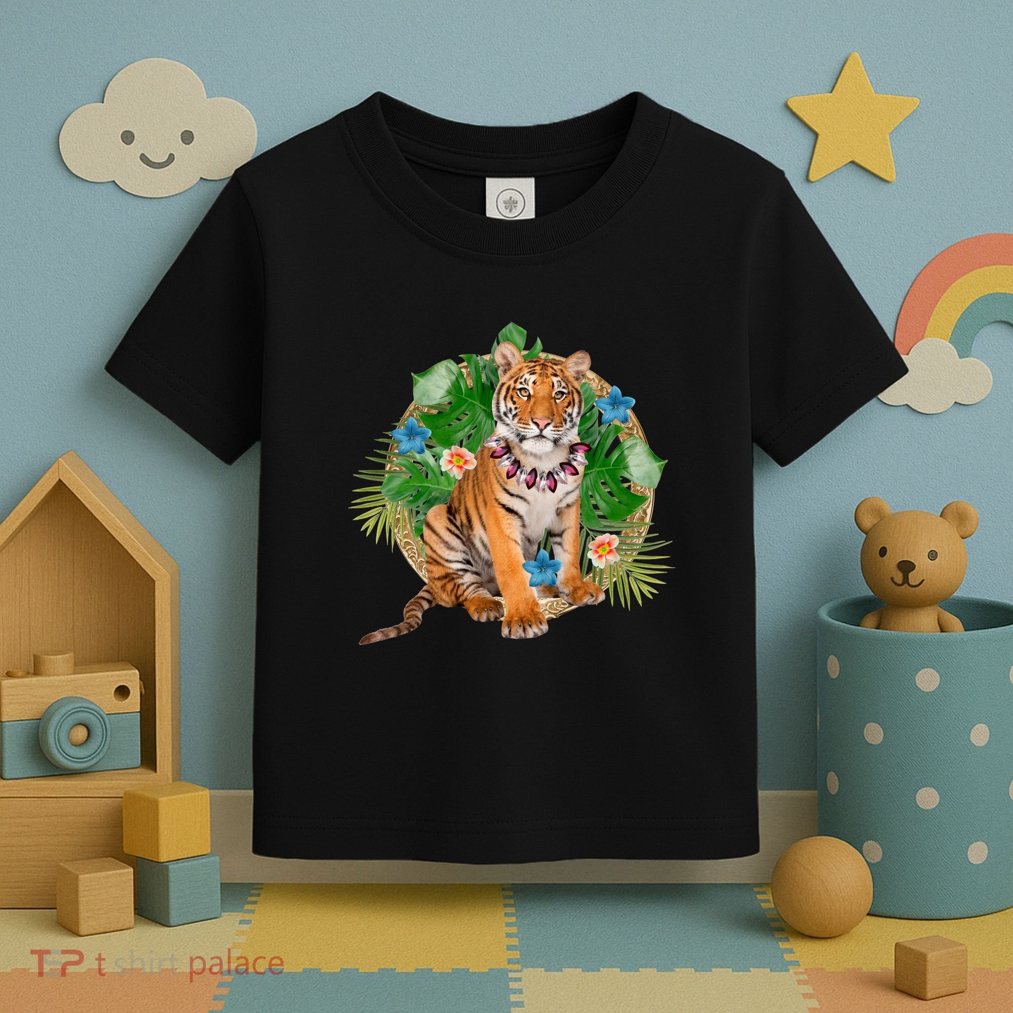Tropical Tiger Vacation Toddler T-Shirt