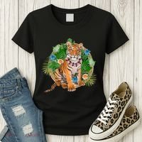 Tropical Tiger Vacation Women's T-Shirt thumb 3