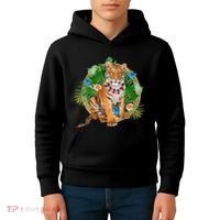 Tropical Tiger Vacation Kids Hoodie thumb 4