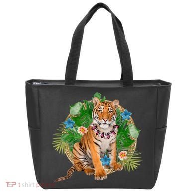 Tropical Tiger Vacation Tote Bag