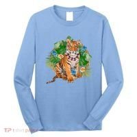 Tropical Tiger Vacation Long Sleeve Shirt thumb 0