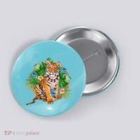 Tropical Tiger Vacation Button thumb 0