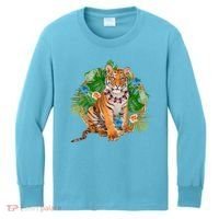 Tropical Tiger Vacation Kids Long Sleeve Shirt thumb 0