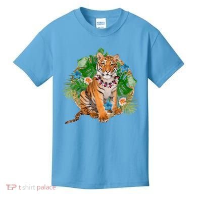 Tropical Tiger Vacation Kids T-Shirt