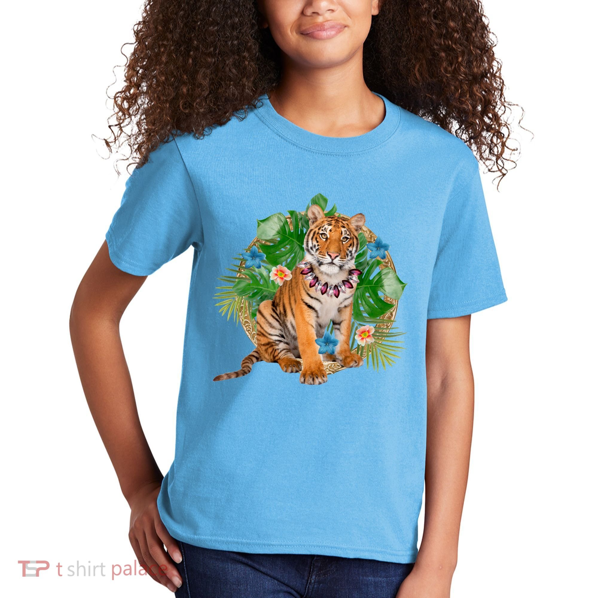 Tropical Tiger Vacation Kids T-Shirt