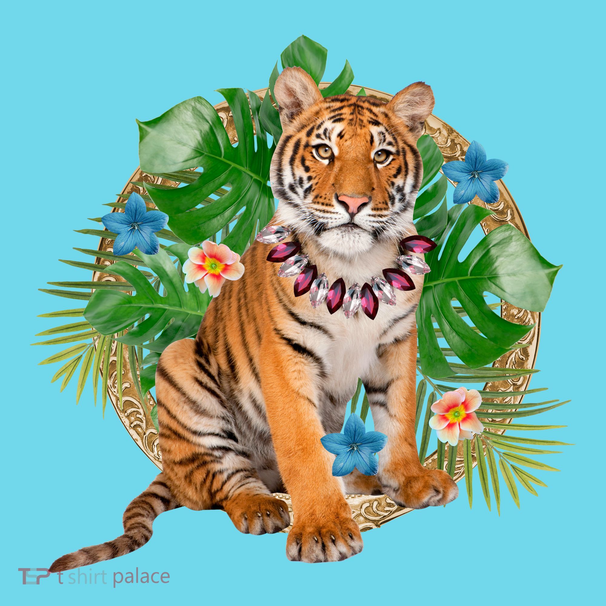 Tropical Tiger Vacation Kids T-Shirt