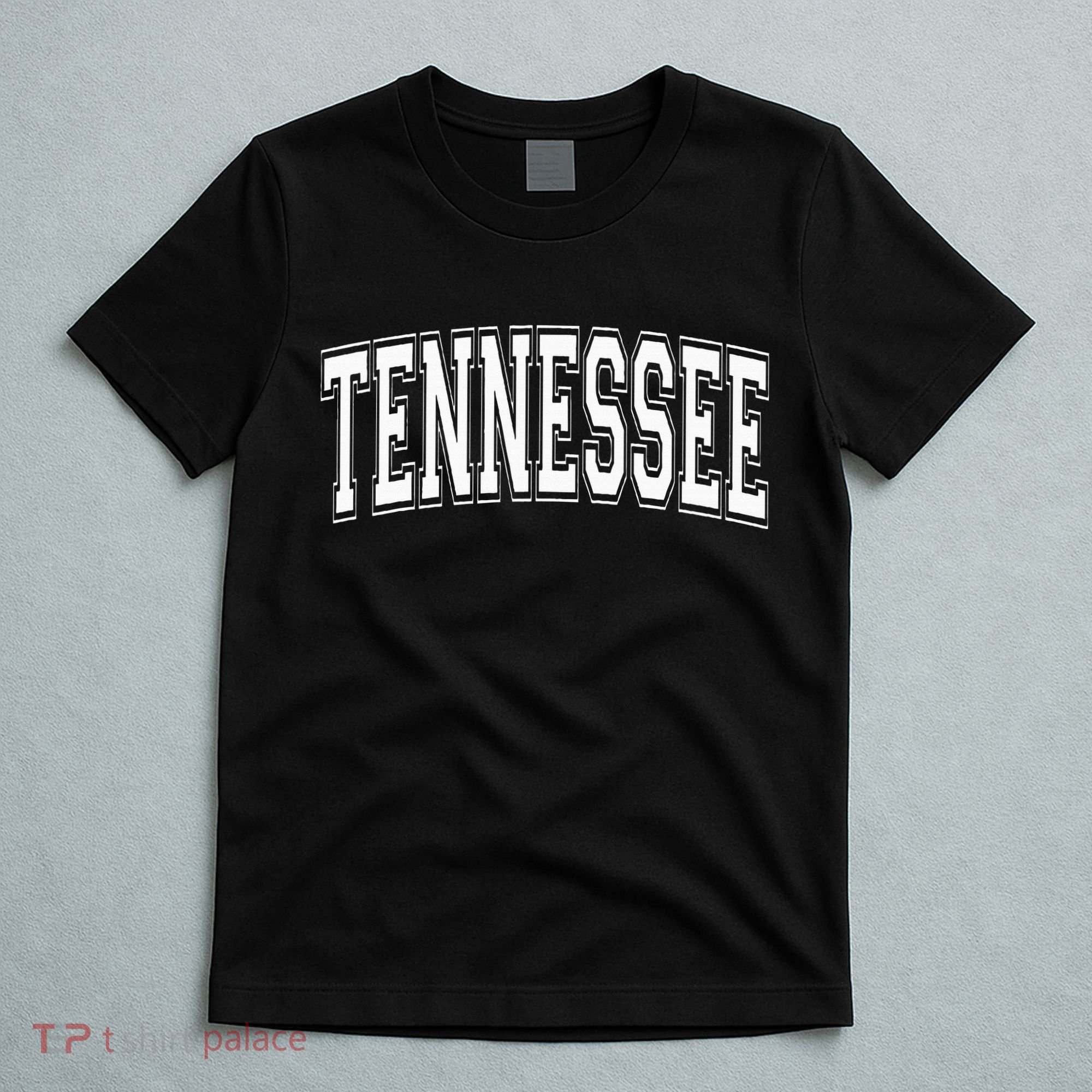 Tennessee TN Vintage Style White Text T-Shirt