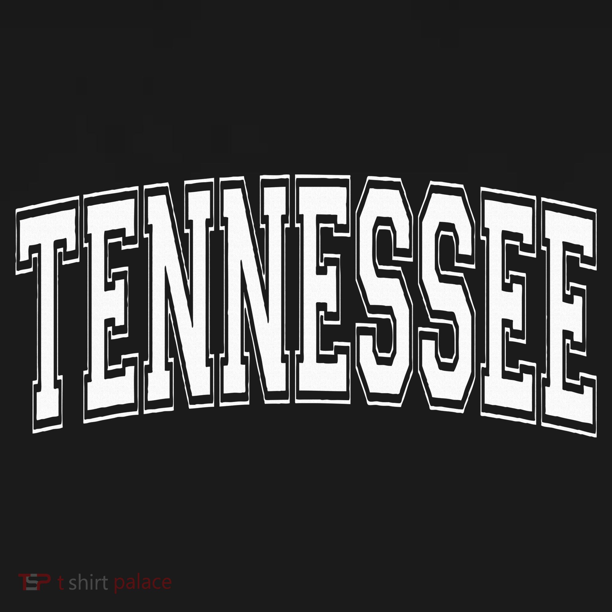 Tennessee TN Vintage Style White Text T-Shirt