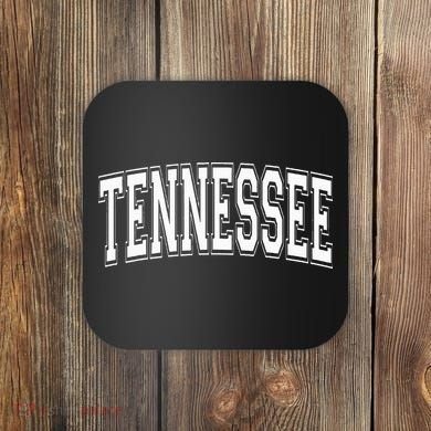 Tennessee TN Vintage Style White Text Coaster