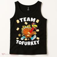 Team Tofurkey Vegan Tofu Thanksgiving Tank Top thumb 2