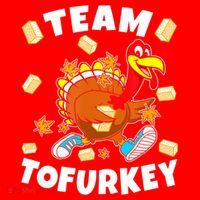 Team Tofurkey Vegan Tofu Thanksgiving Santa Hat thumb 1