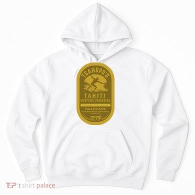 Teahupoo Tahiti Vintage Surf Label Hoodie