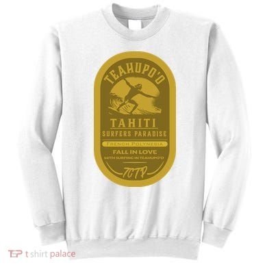 Teahupoo Tahiti Vintage Surf Label Sweatshirt