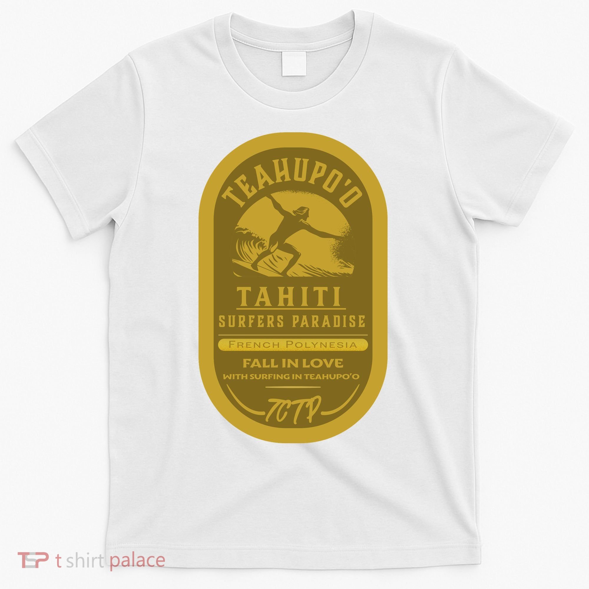 Teahupoo Tahiti Vintage Surf Label T-Shirt