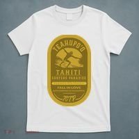 Teahupoo Tahiti Vintage Surf Label T-Shirt thumb 5