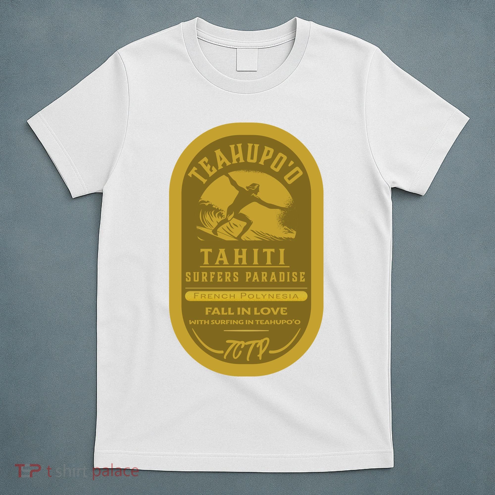 Teahupoo Tahiti Vintage Surf Label T-Shirt