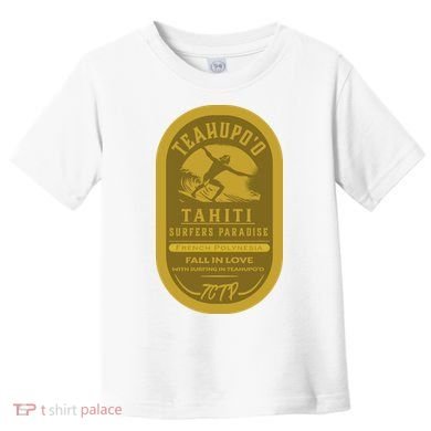Teahupoo Tahiti Vintage Surf Label Toddler T-Shirt