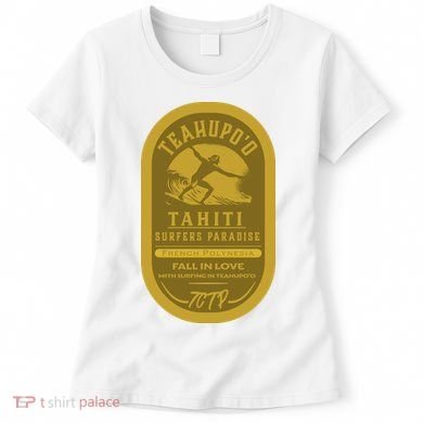Teahupoo Tahiti Vintage Surf Label Women's T-Shirt