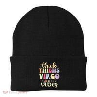 Thick Thighs Virgo Vibes August September Birthday Virgo Beanie thumb 0