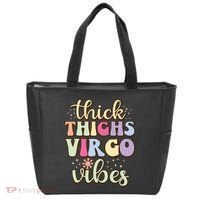 Thick Thighs Virgo Vibes August September Birthday Virgo Tote Bag thumb 0
