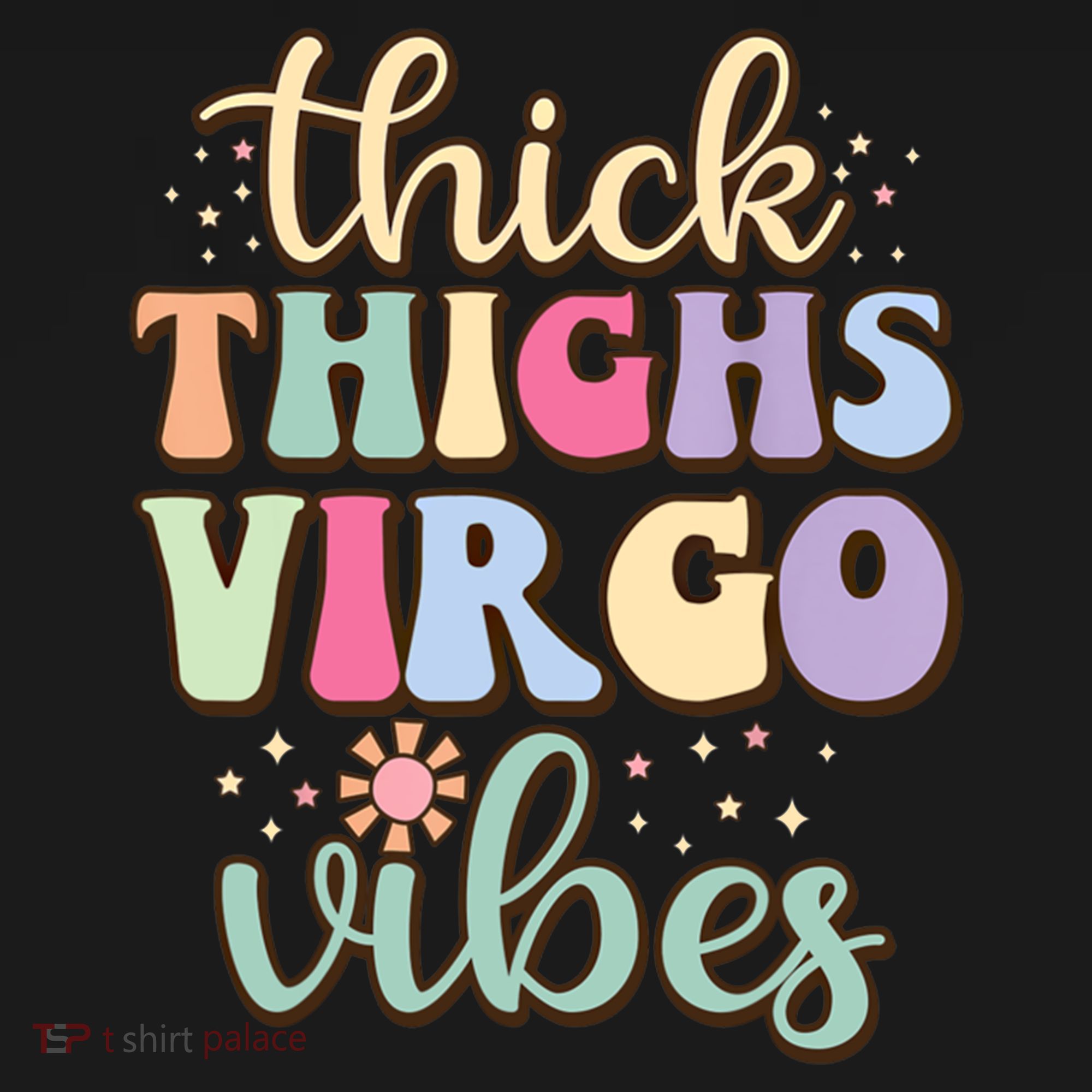 Thick Thighs Virgo Vibes August September Birthday Virgo Gift USA-Made Doggie Bandana