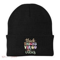 Thick Thighs Virgo Vibes August September Birthday Virgo Gift Beanie thumb 0