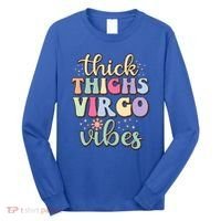 Thick Thighs Virgo Vibes August September Birthday Virgo Gift Long Sleeve Shirt thumb 0