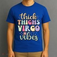 Thick Thighs Virgo Vibes August September Birthday Virgo Gift T-Shirt thumb 3