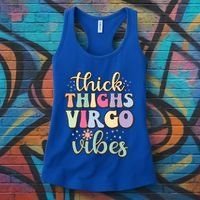 Thick Thighs Virgo Vibes August September Birthday Virgo Gift Women's Tank Top thumb 3