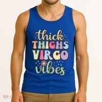 Thick Thighs Virgo Vibes August September Birthday Virgo Gift Tank Top thumb 3