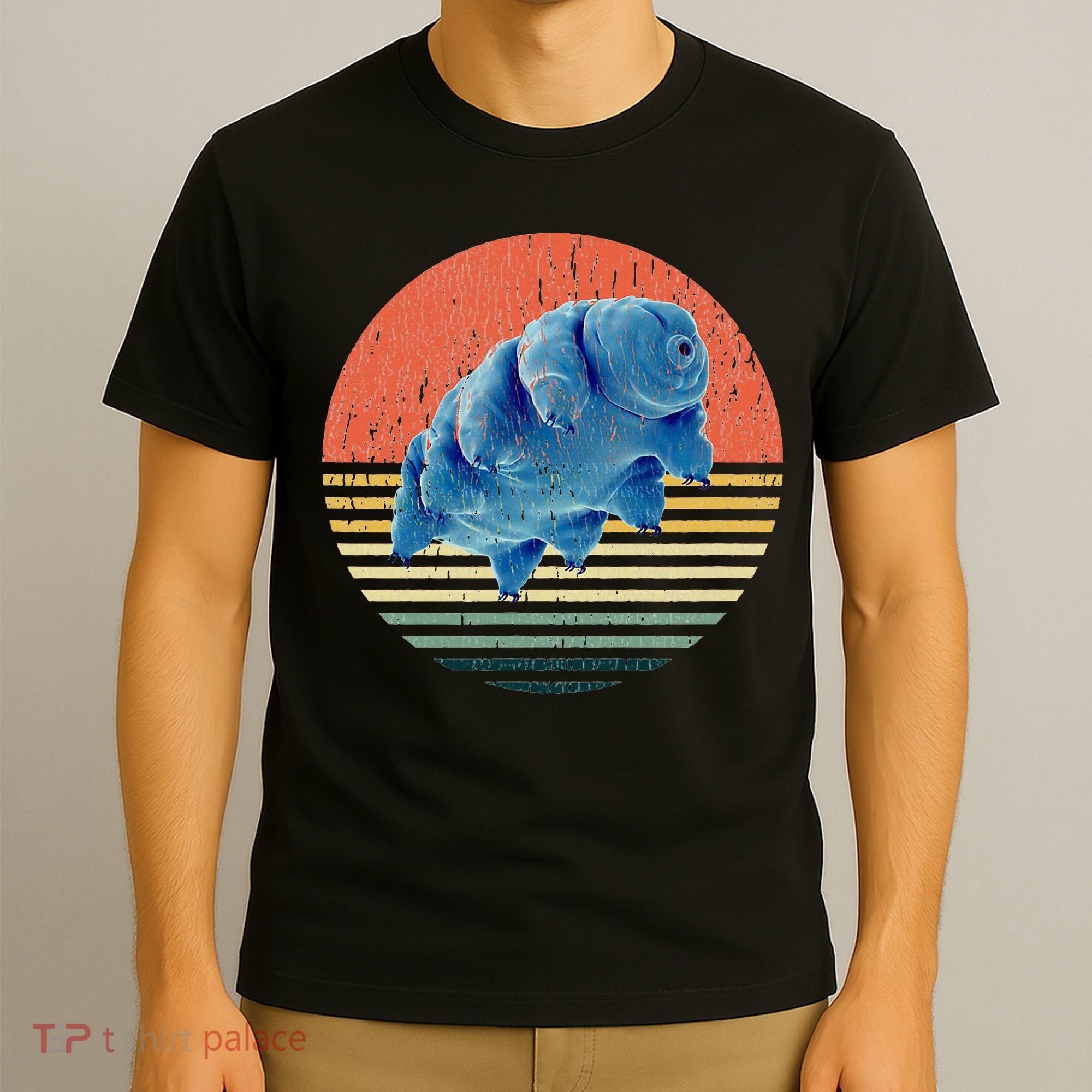 Tardigrade T Vintage Retro Microbiology Gift Water Bear T-Shirt