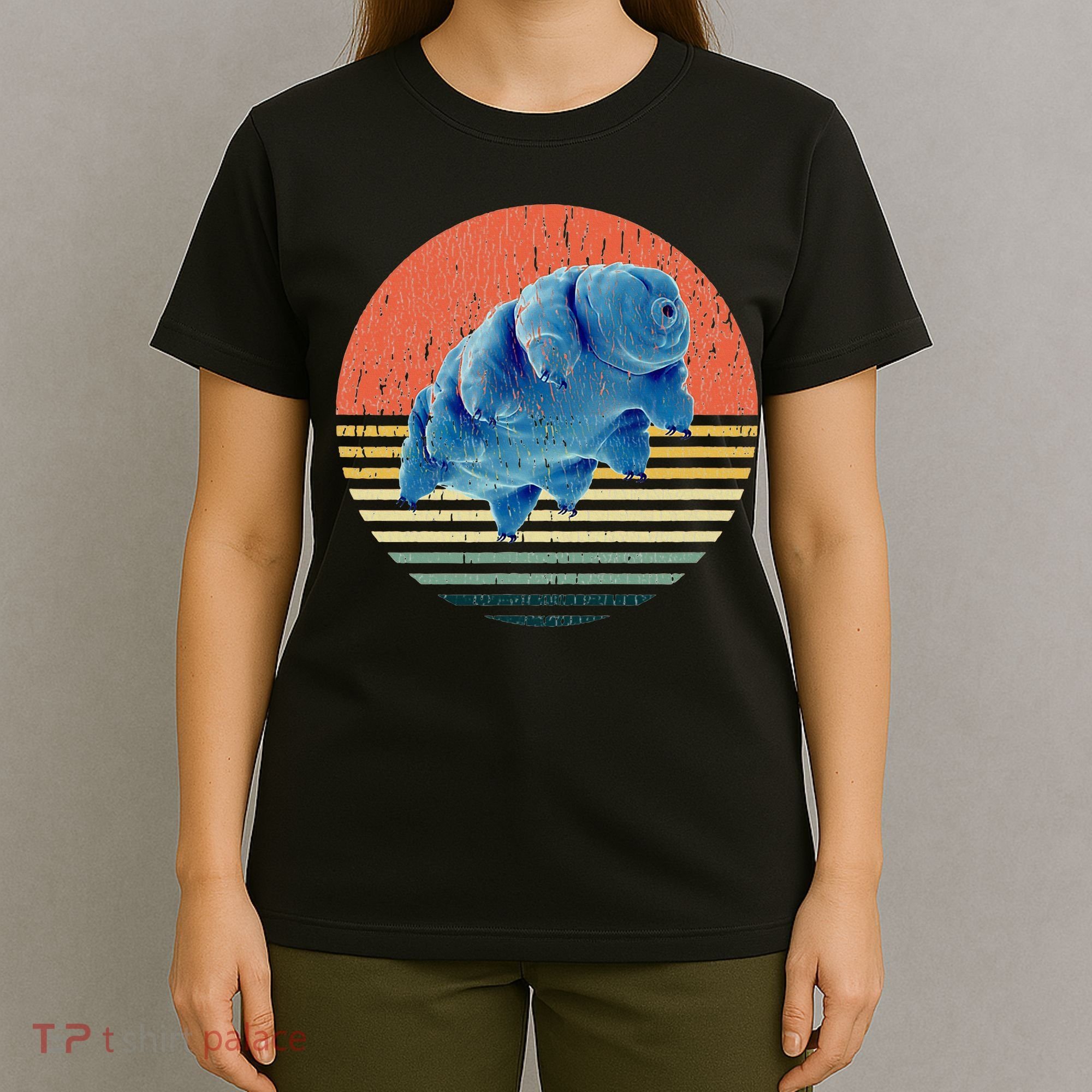 Tardigrade T Vintage Retro Microbiology Gift Water Bear T-Shirt