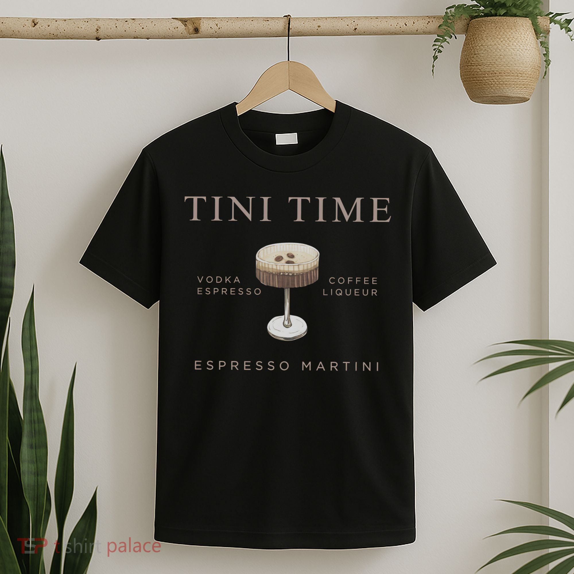 Tini Time Vodka Espresso Coffee Liqueur Espresso Martini T-Shirt