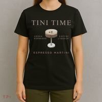 Tini Time Vodka Espresso Coffee Liqueur Espresso Martini T-Shirt thumb 4
