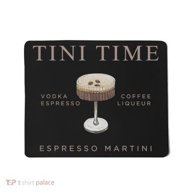 Tini Time Vodka Espresso Coffee Liqueur Espresso Martini Mousepad