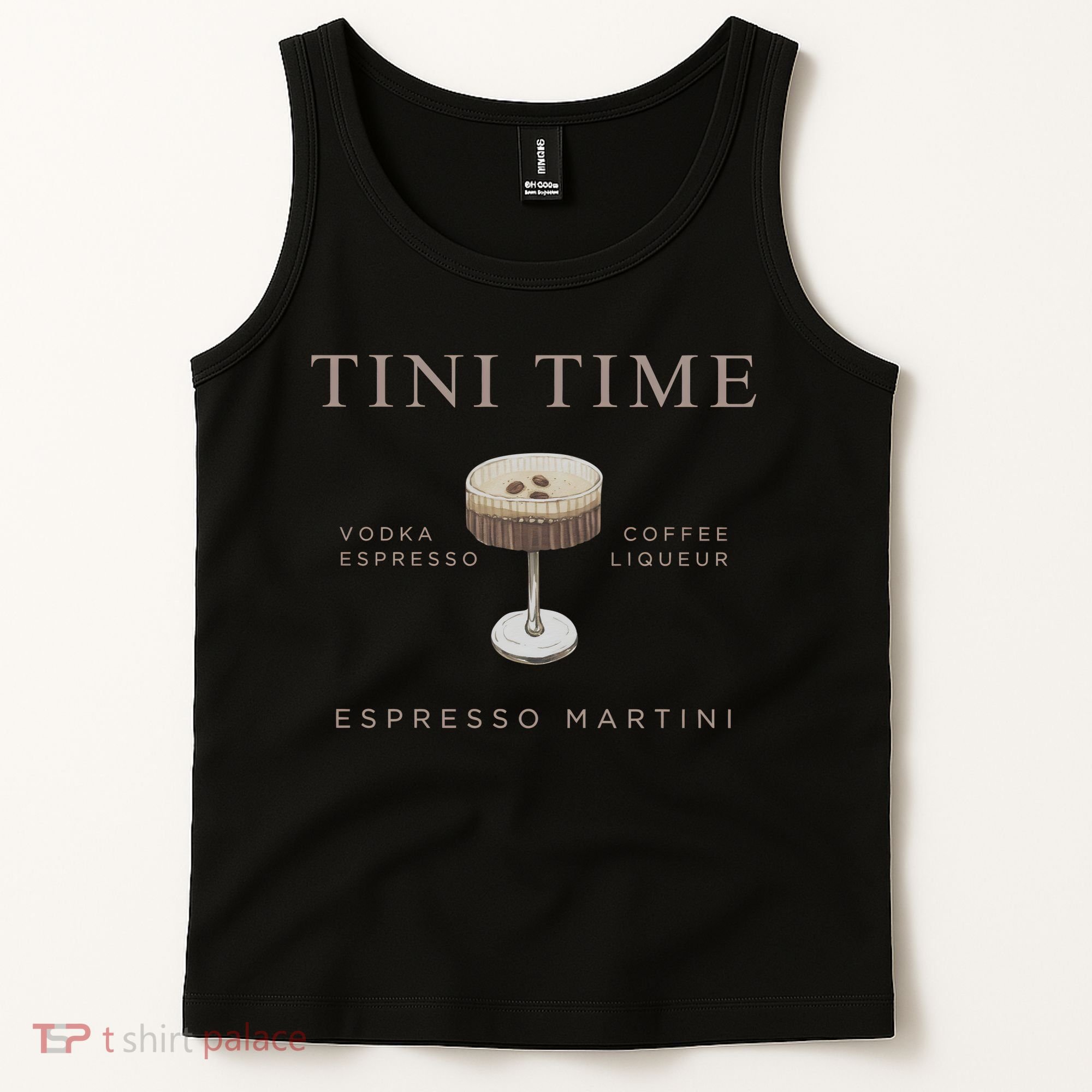 Tini Time Vodka Espresso Coffee Liqueur Espresso Martini Tank Top